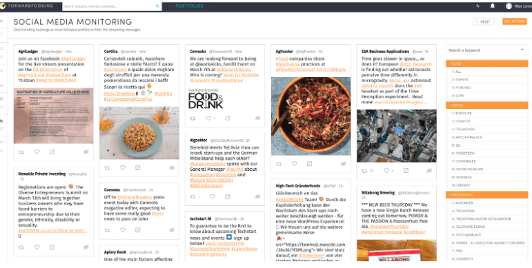FoodTech Data Navigator Social Media Monitoring