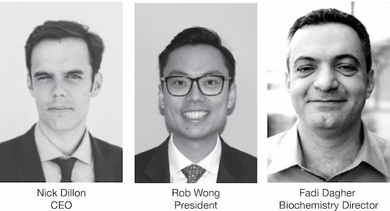 Nick Dillon, Rob Wong and Fadi Dagher, founders of Agri-Neo
