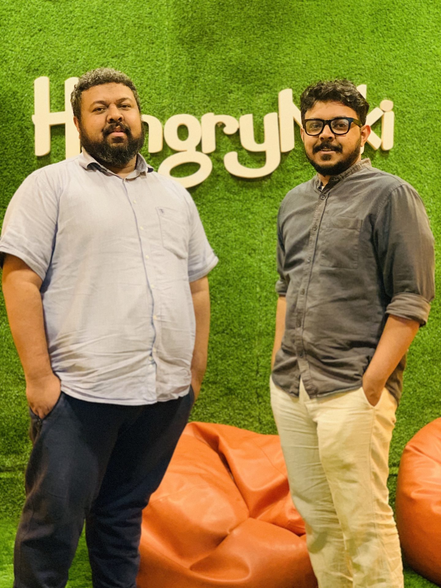 Ahmad Ad and Ibrahim Bin Mohiuddin, founders of HungryNaki green background