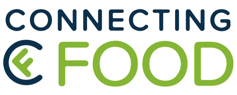 Connecting Food logo blue and green