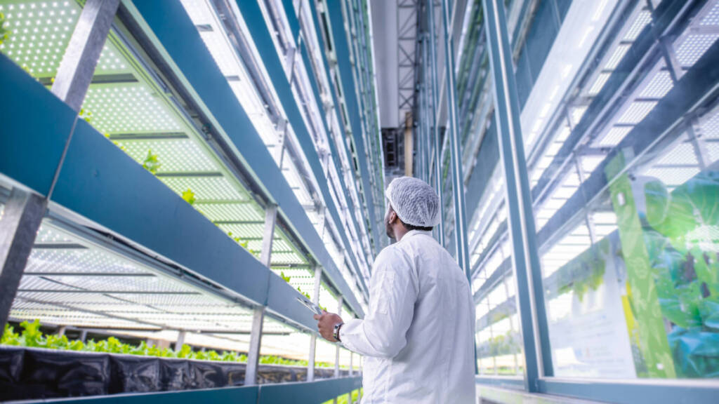 Vertical farming employee