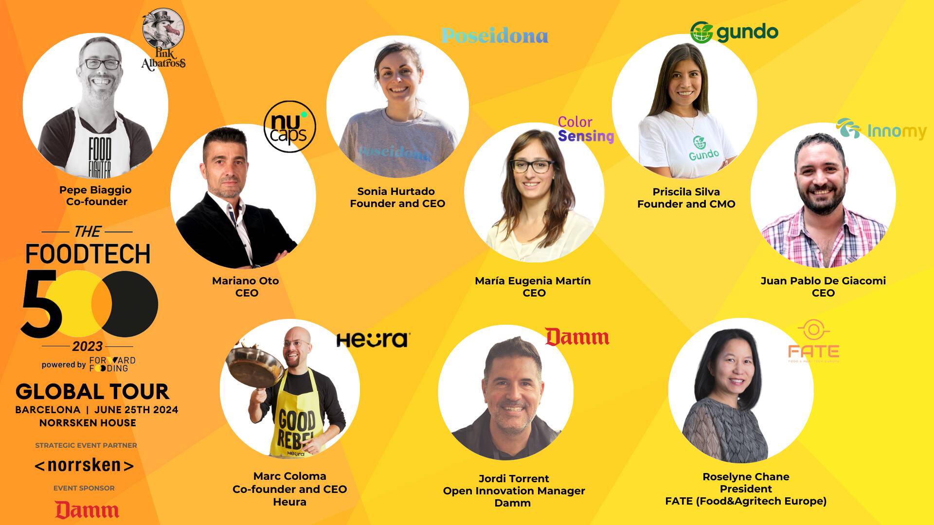The 2023 FoodTech 500 Unveiling Event Barcelona Speakers