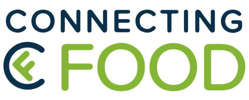 Connecting Food logo blue and green