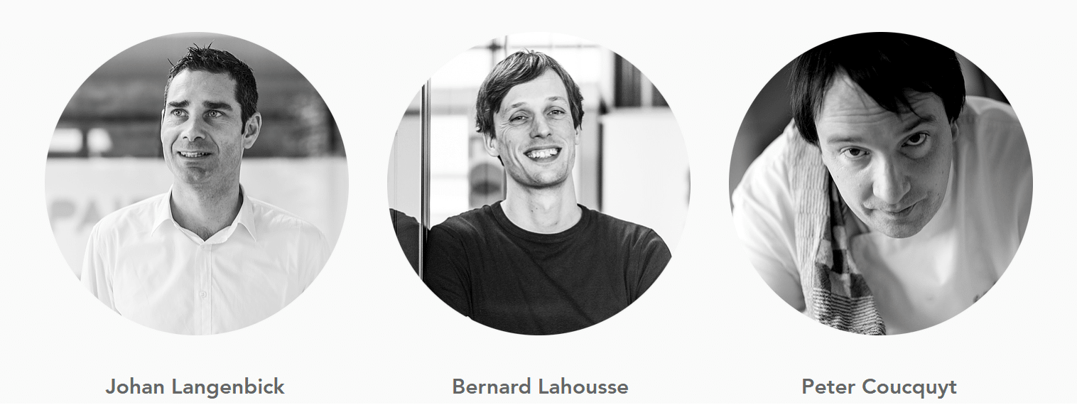 Johan Langenbick, Peter Coucquyt and Bernard Lahousse, founders of Foodpairing