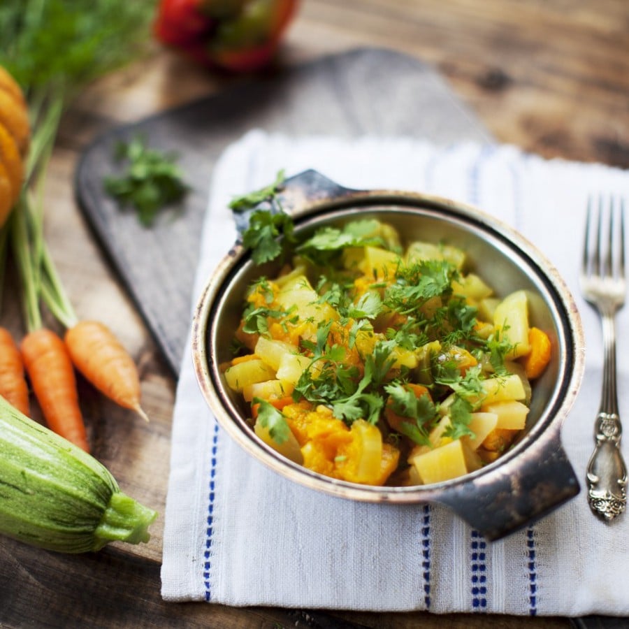 sustainable kitchen plant-based meal